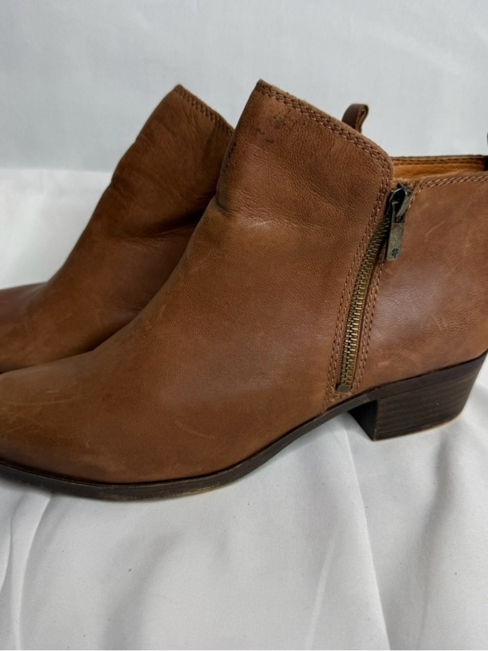 brown leather women's boots Lucky Brand Basel size 10